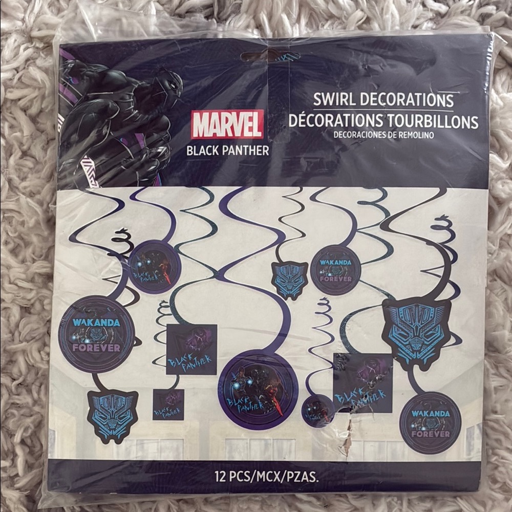 Marvel Black Panther Party Decorations Blue and Black